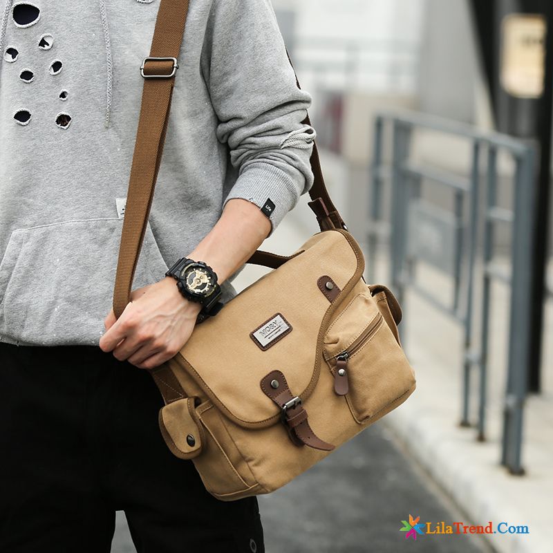 Handtasche Leder Braun Herren Taschen Trend Messenger-tasche Das Neue Kreuzung Günstig