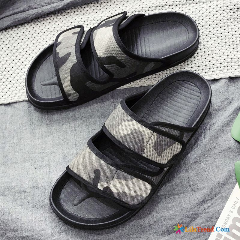 Hausschuhe Herren Absatz Strand Schwarz Weiche Sohle Casual Sandalen Rabatt