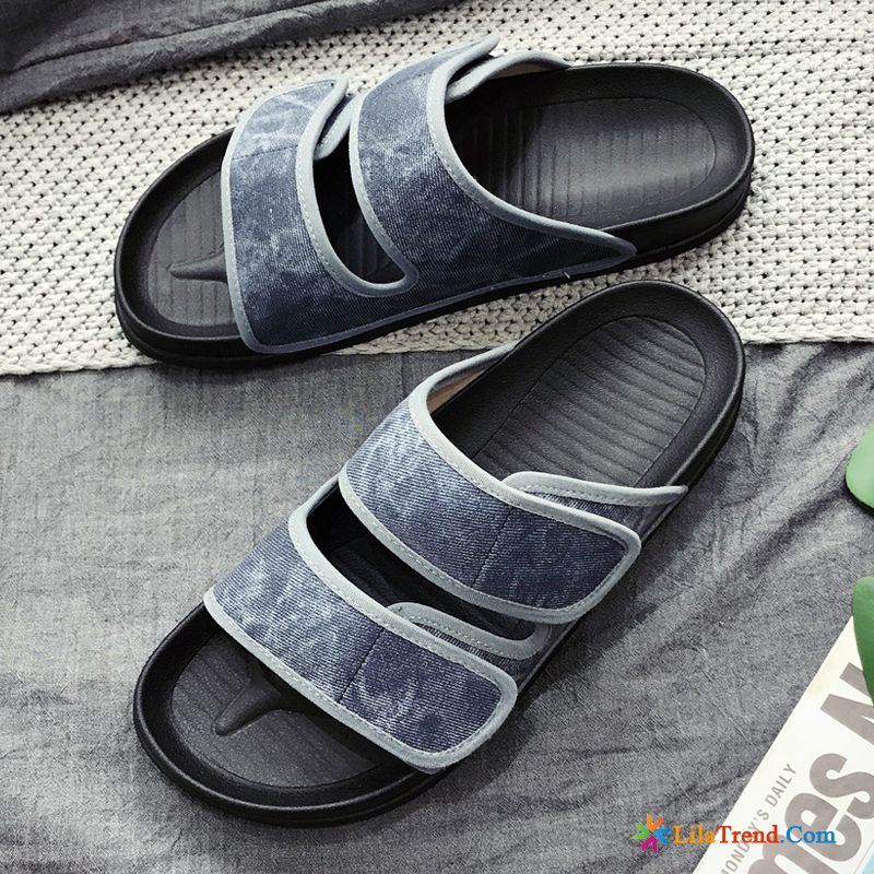 Hausschuhe Herren Absatz Strand Schwarz Weiche Sohle Casual Sandalen Rabatt