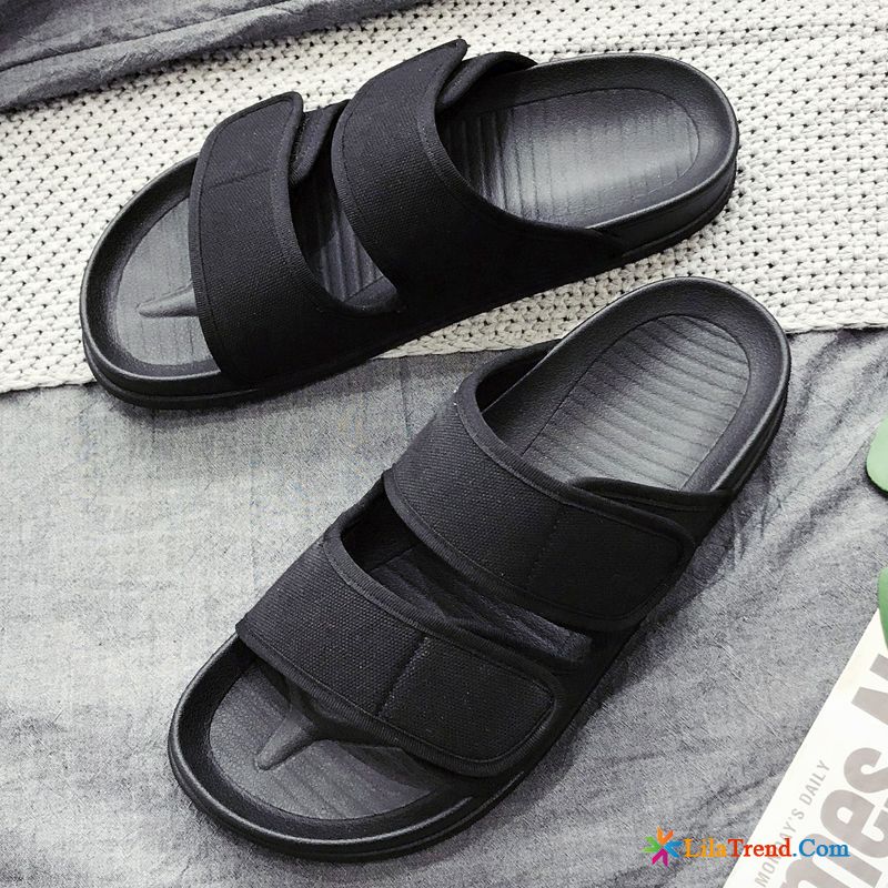 Hausschuhe Herren Absatz Strand Schwarz Weiche Sohle Casual Sandalen Rabatt