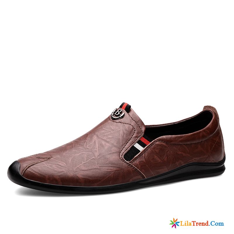 Herbst Schuhe Herren Rosa Slip-on Echtleder Lederschuhe Faul Atmungsaktiv Kaufen