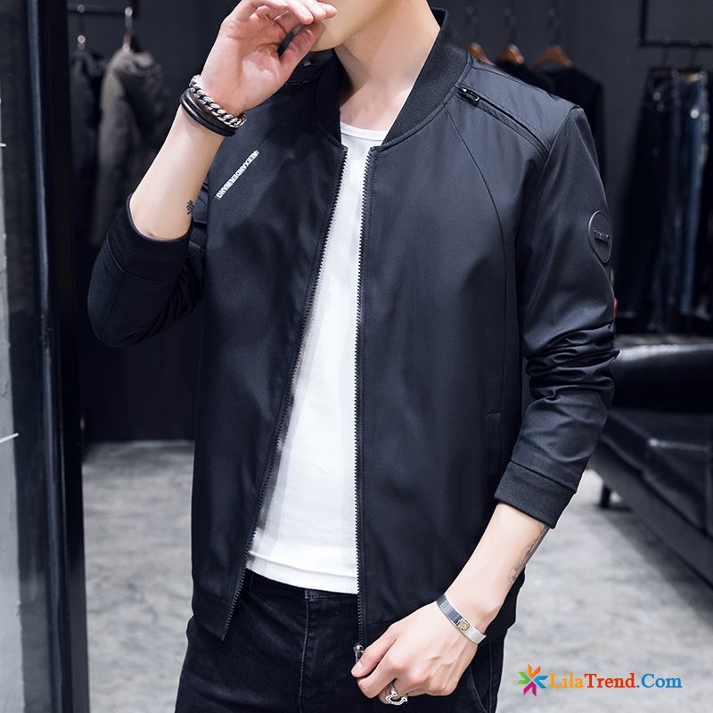 Herren Blouson Sommer Gestreift Trend Plus Samt Jacke Freizeit Winter Billig