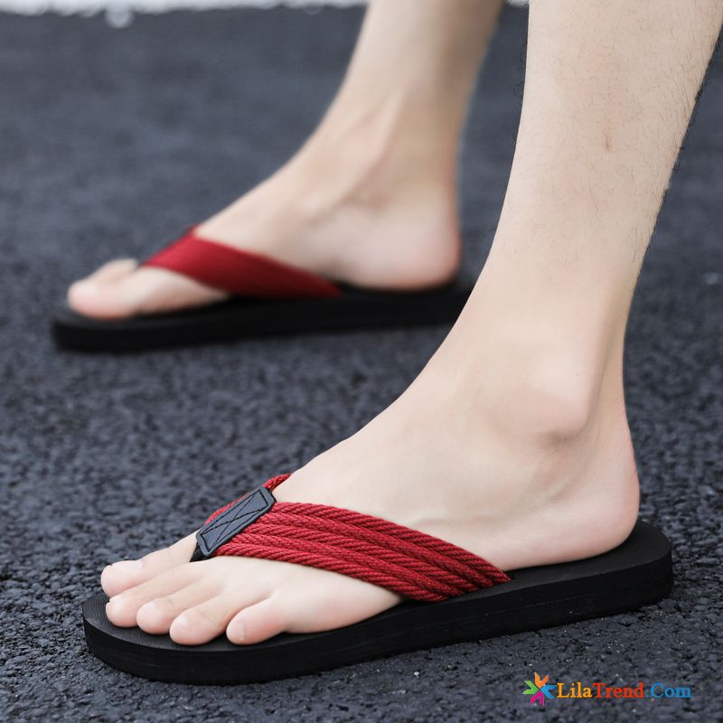 Herren Filzhausschuhe Mode Flip Flops Sommer Outwear Rutschsicher Kaufen