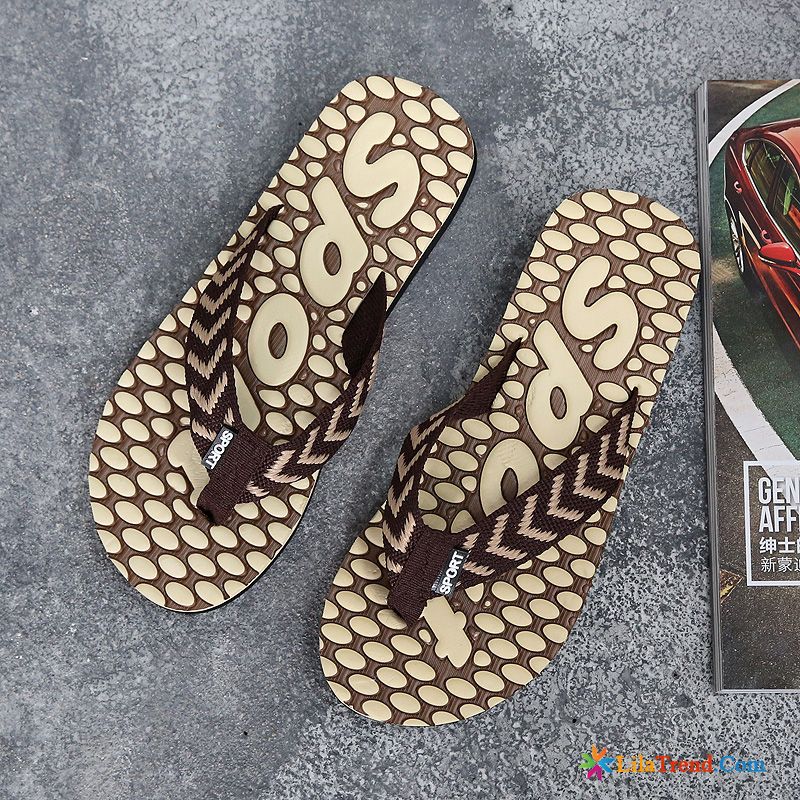 Herren Hausschuhe Klettverschluss Hell Persönlichkeit Sommer Flip Flops Rutschsicher Hausschuhe Sale