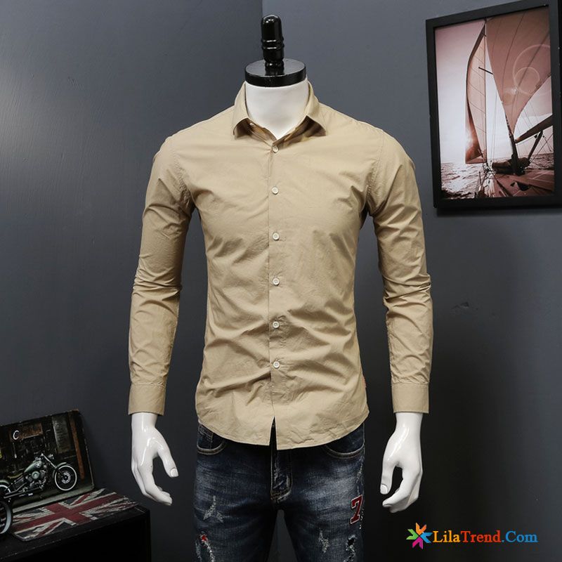 Herren Hemden Online Beige Feder Freizeit Hemd Herren Rein Billig