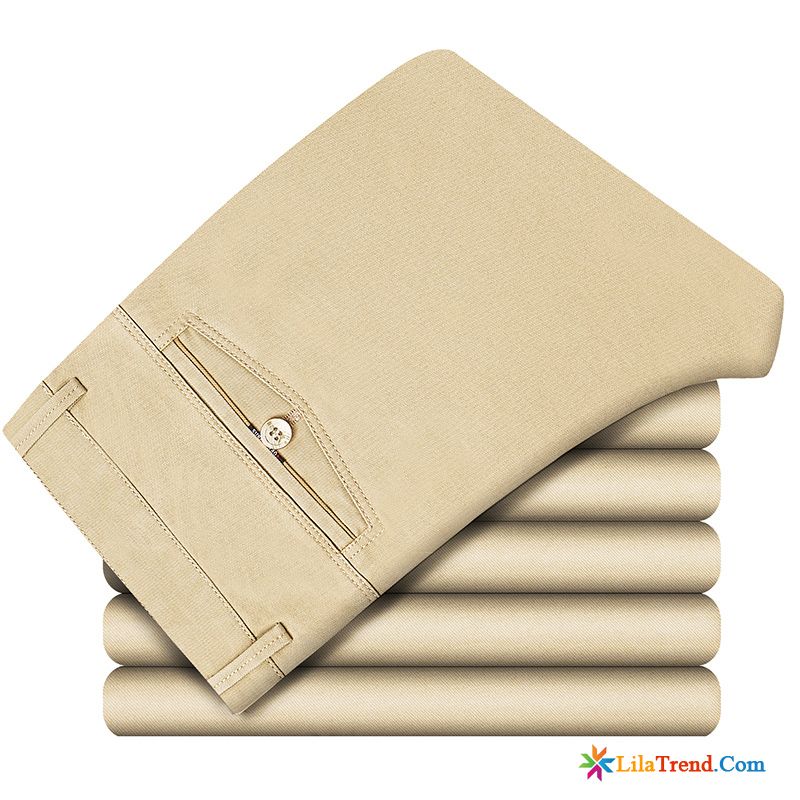 Herren Hose Beige Verdickung Neu Anzughose Mittleren Alters Hose