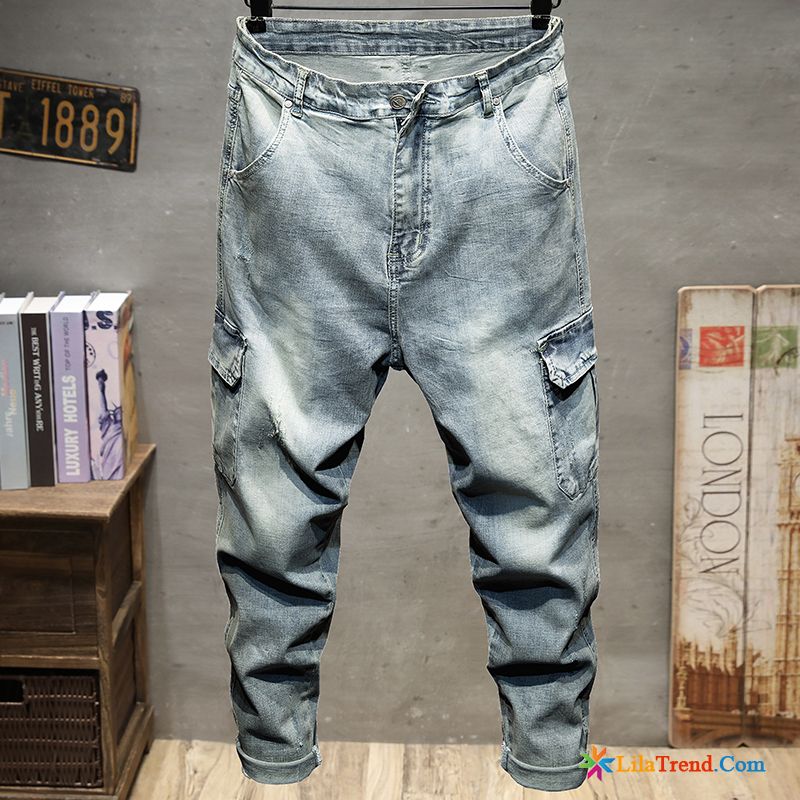 Herren Hose Mit Gummibund Schlank Hosen Jeans Lose Harlan Kaufen