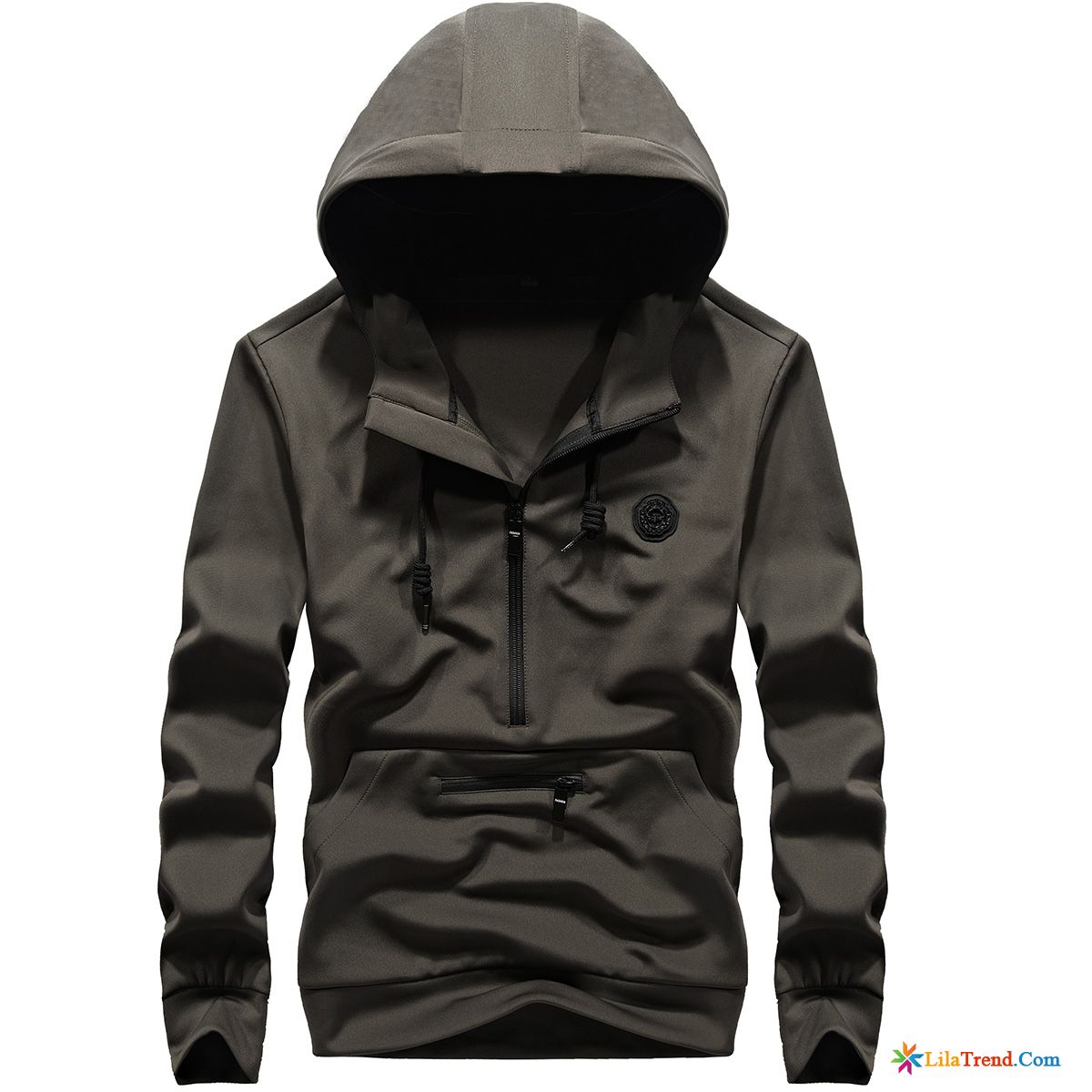 Herren Kapuzenpulli Hoher Kragen Hoodies Mantel Feder Mit Kapuze Trendmarke Kaufen