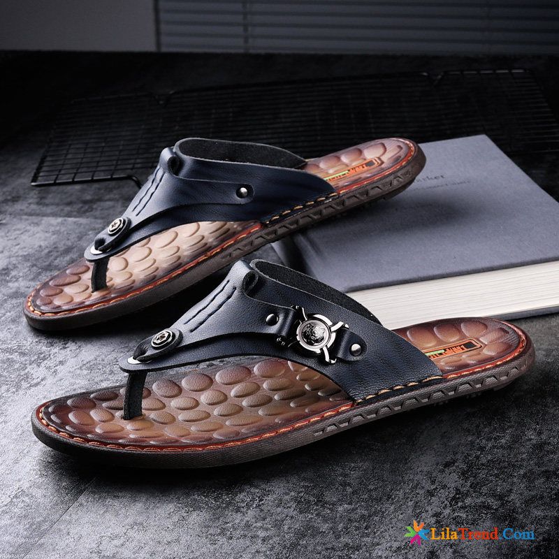 Herren Lammfell Hausschuhe Rutschsicher Flip Flops Neue Strand Weiche Sohle Günstig