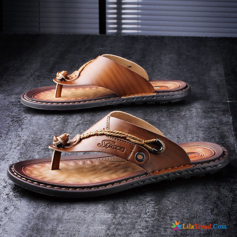 Herren Lammfell Hausschuhe Rutschsicher Flip Flops Neue Strand Weiche Sohle Günstig