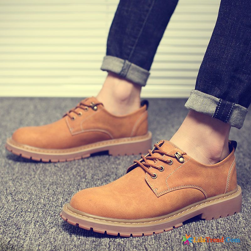 Herren Lederstiefel Hoch Atmungsaktiv British Schuhe Sommer Casual Günstig