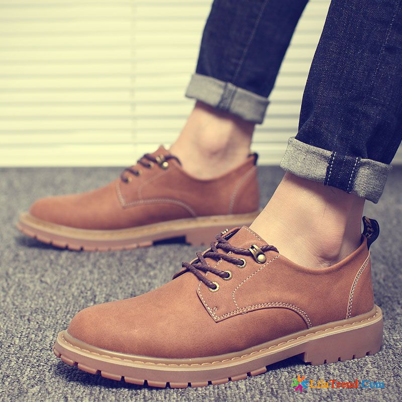 Herren Lederstiefel Hoch Atmungsaktiv British Schuhe Sommer Casual Günstig