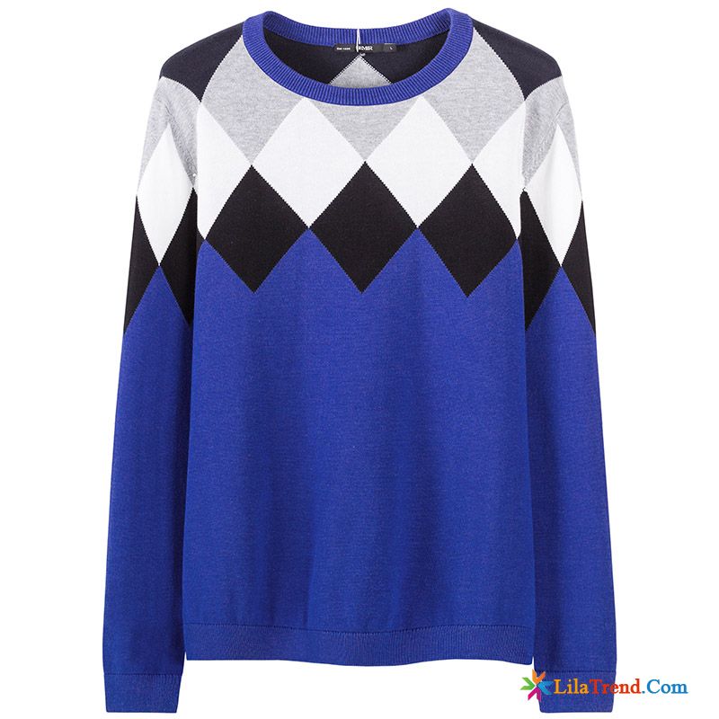 Herren Marken Pullover Mantel Herren Pullover Kontrastfarbe Freizeit Günstig