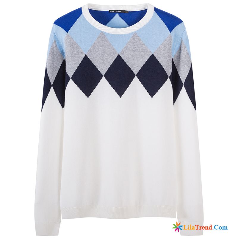 Herren Marken Pullover Mantel Herren Pullover Kontrastfarbe Freizeit Günstig