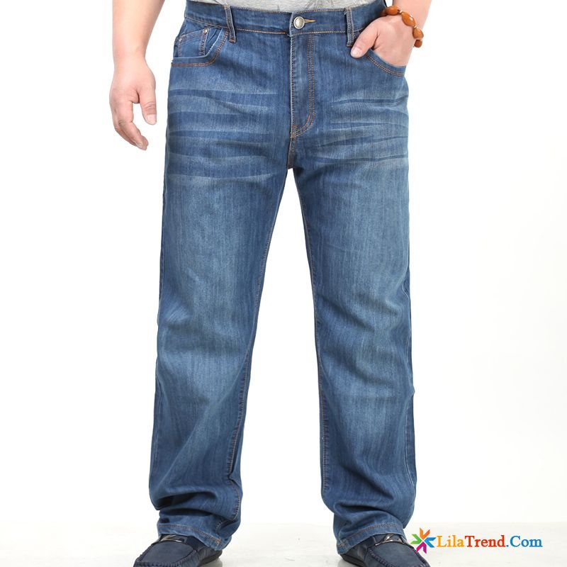 Herren Mode Jeans Herren Elastisch Große Größe Feder Herbst