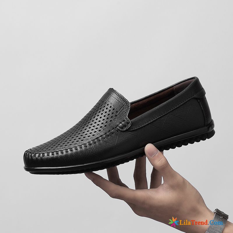 Herren Offene Schuhe Lindgrün Hohl Casual Atmungsaktiv Mokassins Schuhe