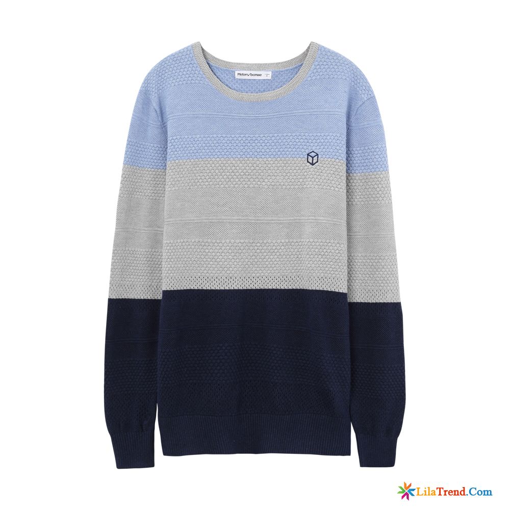 Herren Pullover Reißverschluss Strickwaren Mesh Rundausschnitt Trend Feder Kaufen