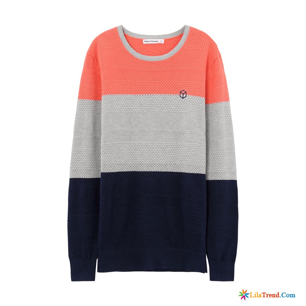 Herren Pullover Reißverschluss Strickwaren Mesh Rundausschnitt Trend Feder Kaufen