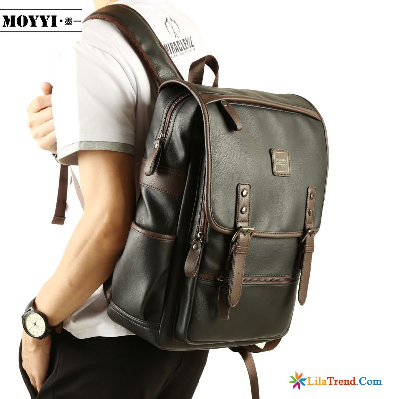 Herren Rucksäck Elegant Dunkelblau Herren Trend Mode Rucksack Reise Billig