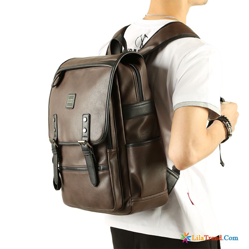 Herren Rucksäck Elegant Dunkelblau Herren Trend Mode Rucksack Reise Billig