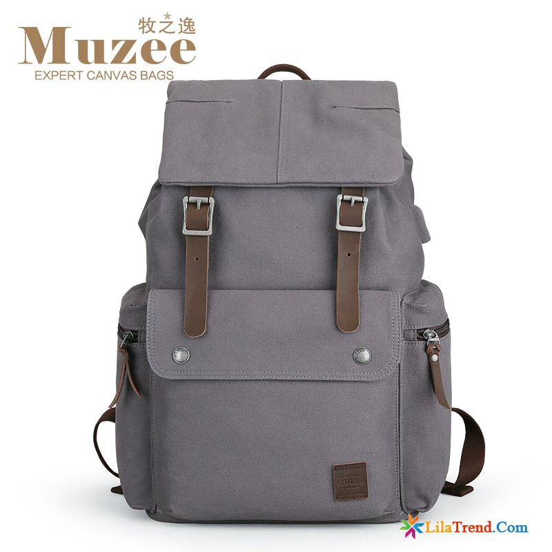 Herren Rucksäck Vintage Das Neue Rucksack Schulranzen Trend Laptoptasche Billig