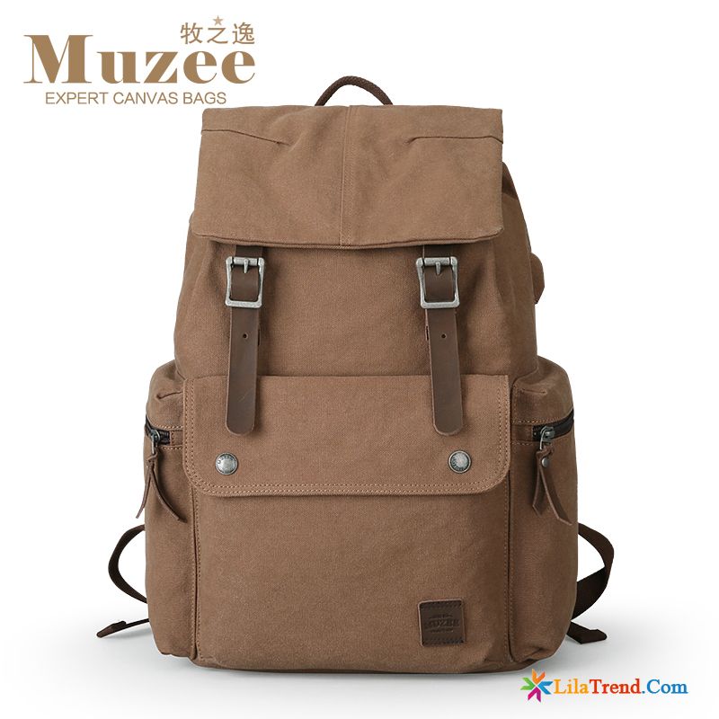 Herren Rucksäck Vintage Das Neue Rucksack Schulranzen Trend Laptoptasche Billig