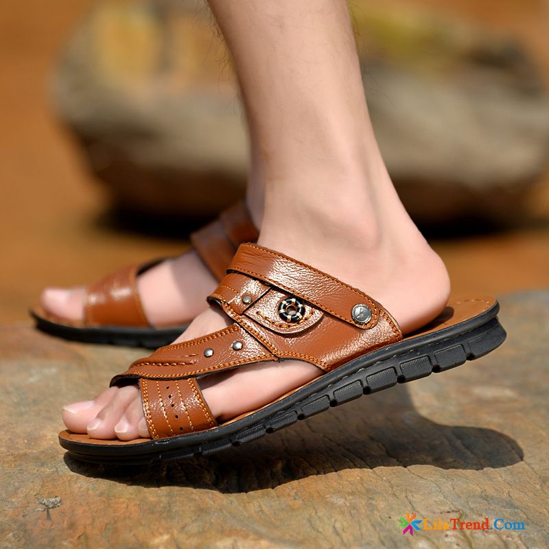 Herren Sandalen Günstig Pantolette Sommer Neue Strand Offener Zeh