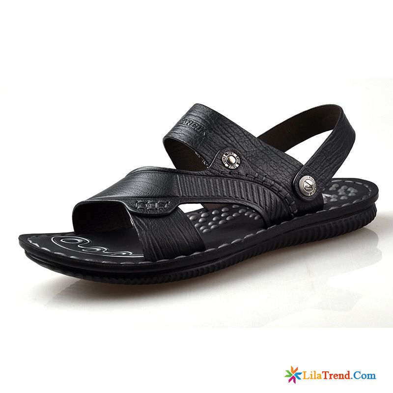 Herren Schlappen Leder Casual Sandalen Schuhe Sommer Strand Verkaufen