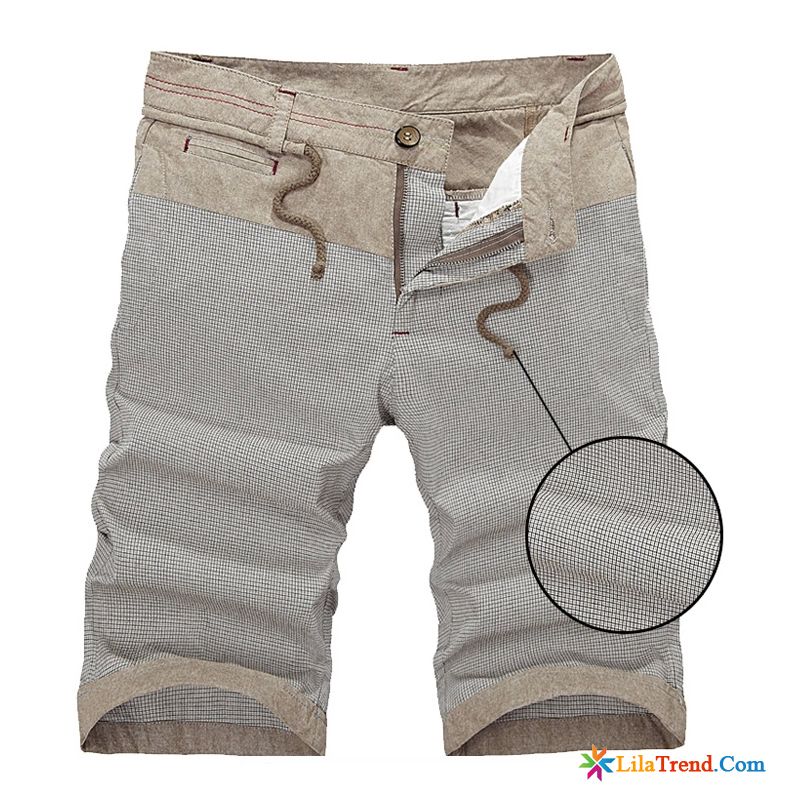 Herren Schlupfhose Leinen Freizeit Kurze Hose Sommer Lose Kurze Hose Billig