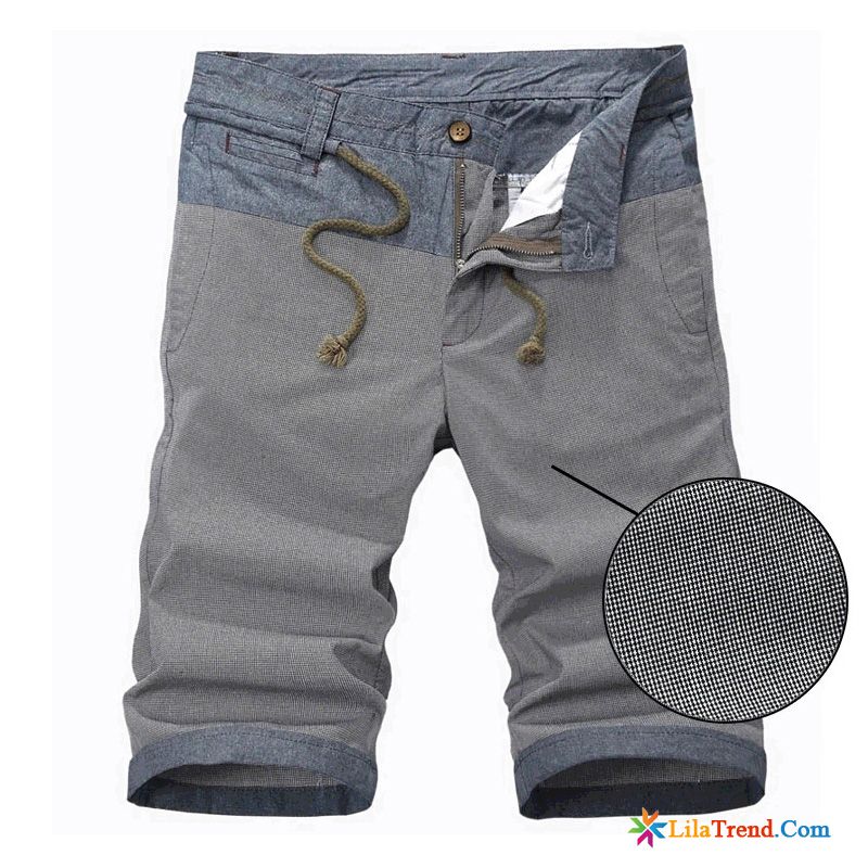 Herren Schlupfhose Leinen Freizeit Kurze Hose Sommer Lose Kurze Hose Billig