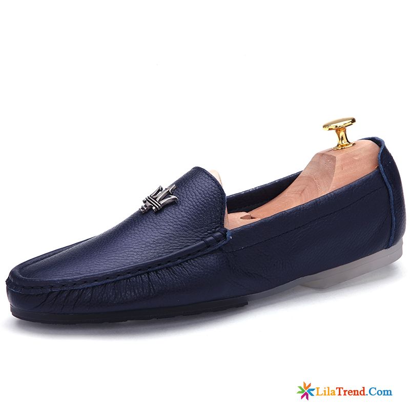 Herren Schnürschuhe Leder Lederschuhe Trend Allgleiches Slip-on Schuhe Billig