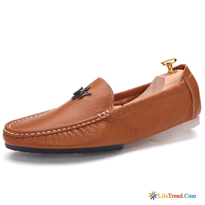 Herren Schnürschuhe Leder Lederschuhe Trend Allgleiches Slip-on Schuhe Billig