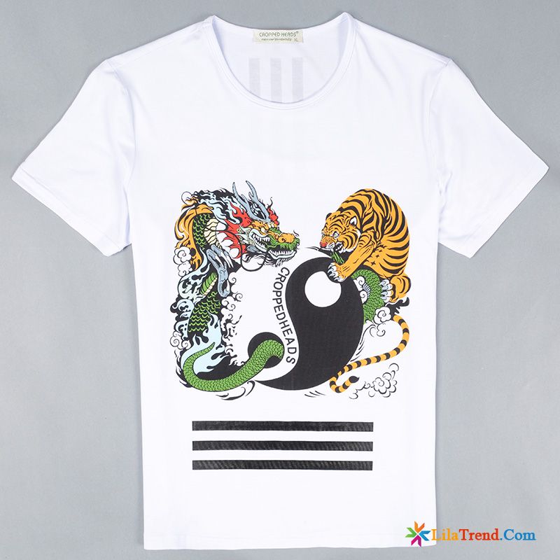 Herren T Shirt Mit Gummibund Trend Tiger Hülse Drucken Drache Billig