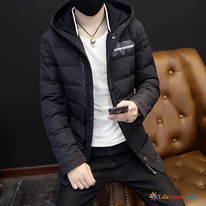 Herren Winterjacke Lang Herren Neu Trend Jugend Verdickung Günstig