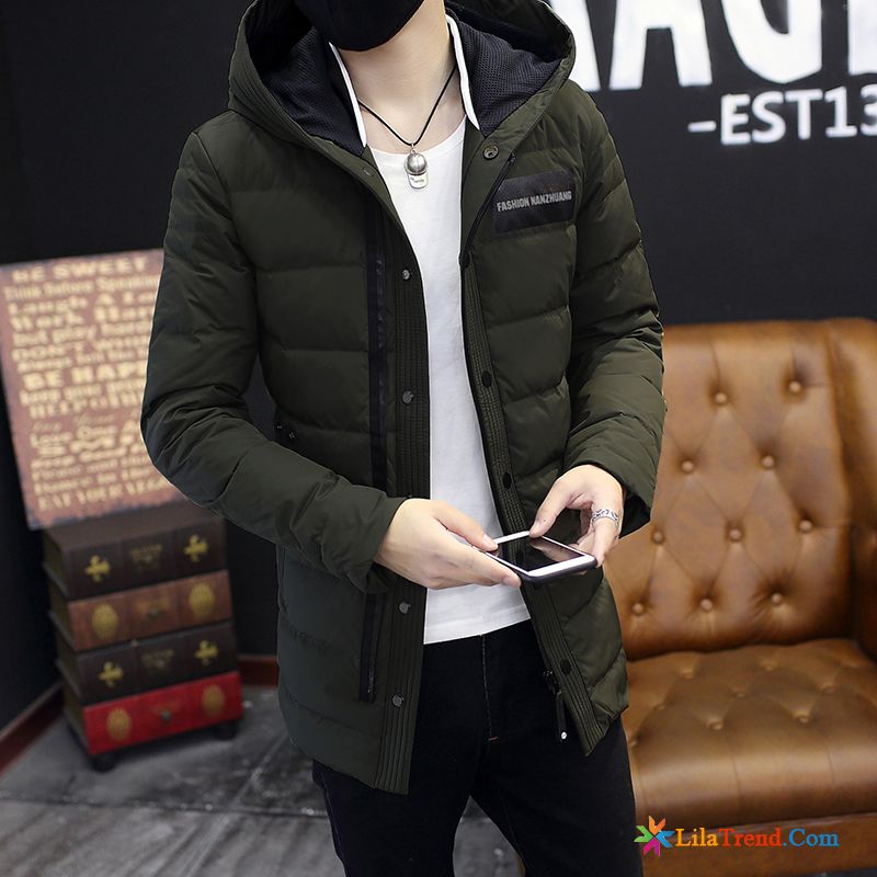 Herren Winterjacke Lang Herren Neu Trend Jugend Verdickung Günstig