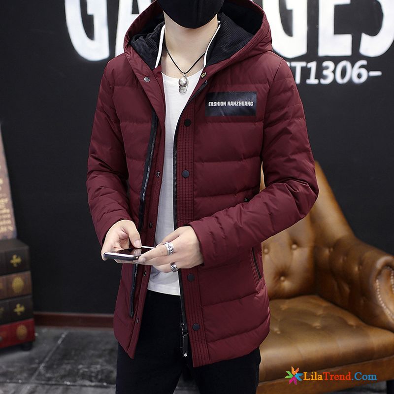 Herren Winterjacke Lang Herren Neu Trend Jugend Verdickung Günstig