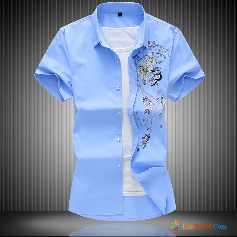 Herrenhemden Kurzarm Günstig Chinesischer Stil Hemd Fettig Drucken Unterhemd Kaufen