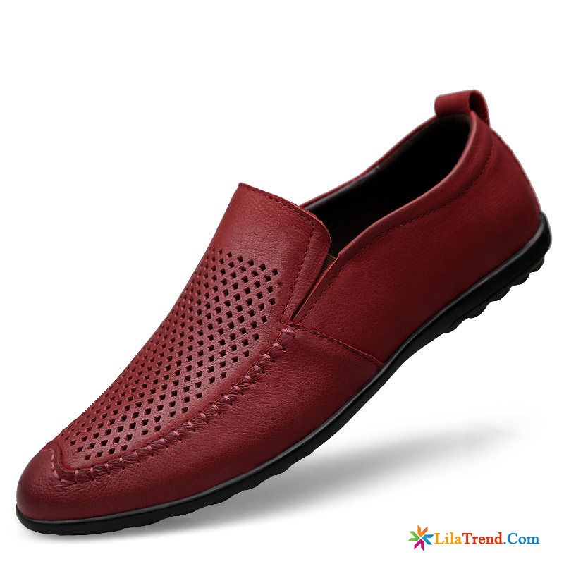 Herrenschuhe Business Herbst Rot Casual Casing Trend Günstig