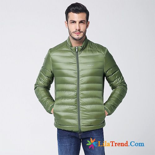 Hochwertige Daunenjacke Herren Licht Freizeit Stehkragen Herren Daunenjacke