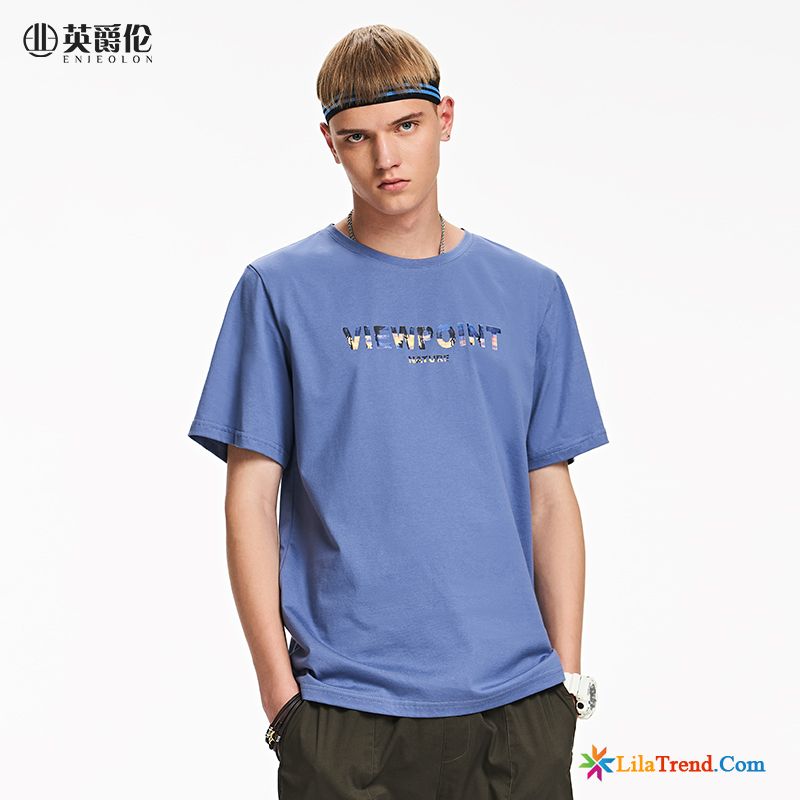 Hochwertige Herren T Shirts Herren Blau T-shirts Sommer Hülse Sale