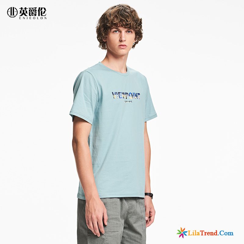 Hochwertige Herren T Shirts Herren Blau T-shirts Sommer Hülse Sale