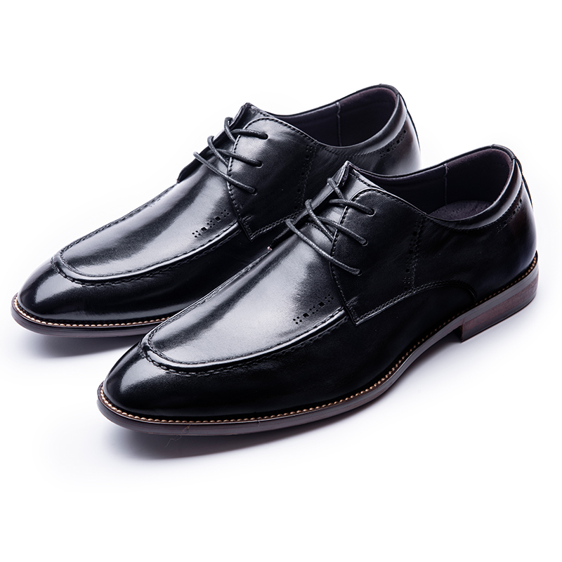 Hochzeit Schuhe Herren Dunkelblau Retro Lederschuhe Braun Formeller Anzug Oberleder Sale