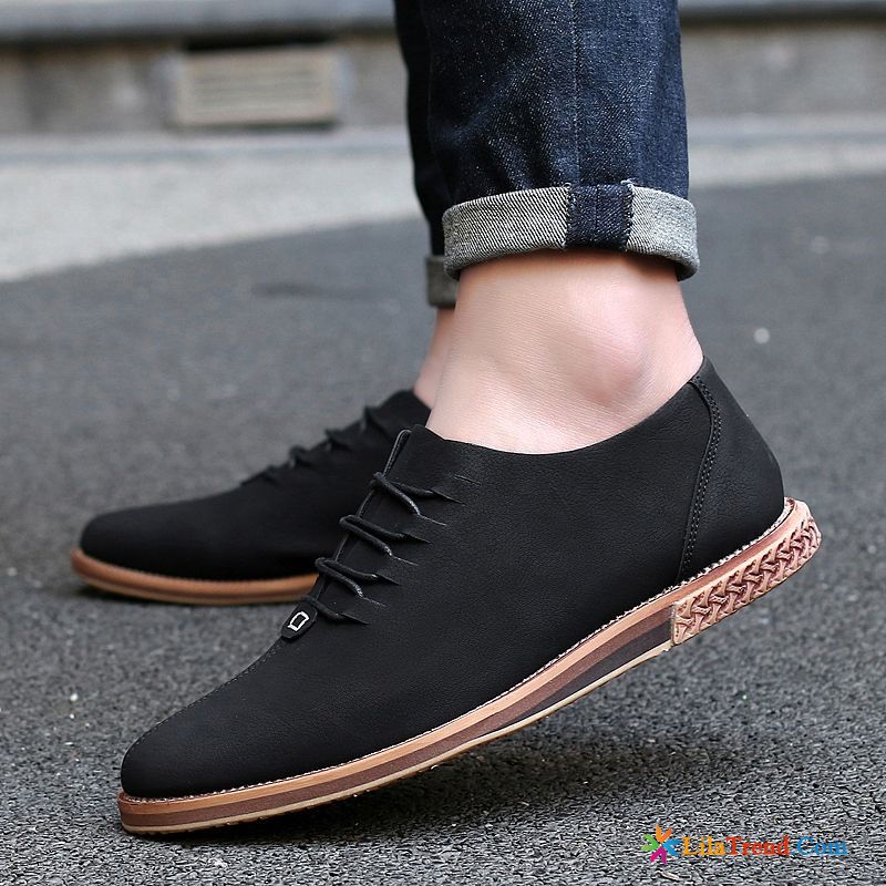 Hochzeitsschuhe Herren Schwarz Casual Jugend Lederschuhe Feder Trend Billig