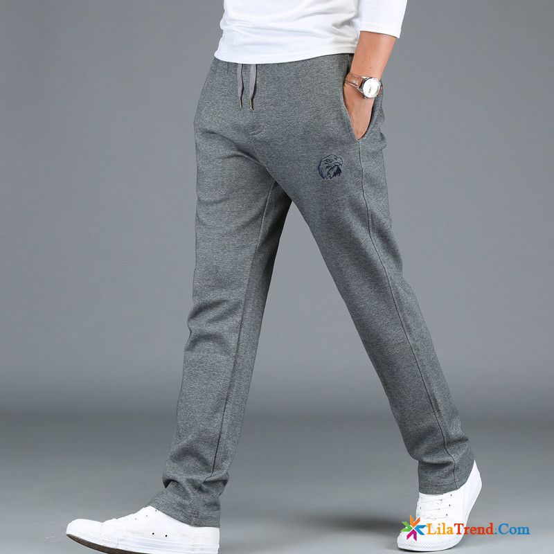 Hose Herren Weiß Freizeit Herren Gerade Dünn Sweatpants