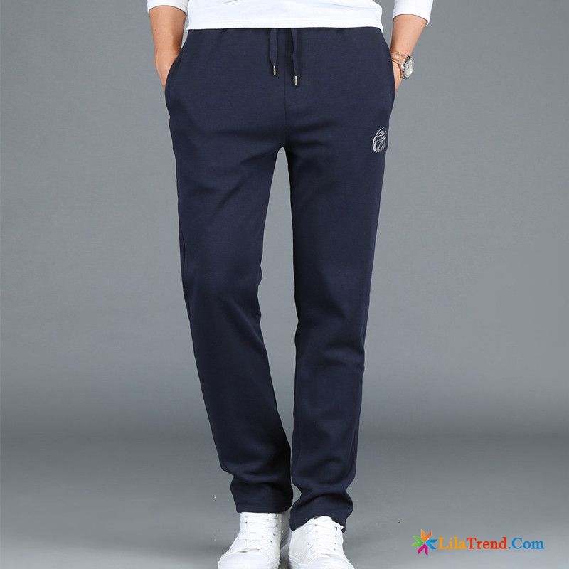 Hose Herren Weiß Freizeit Herren Gerade Dünn Sweatpants