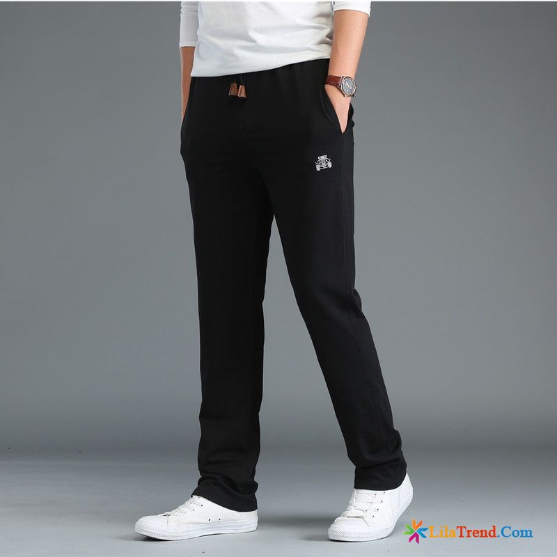 Hose Herren Weiß Freizeit Herren Gerade Dünn Sweatpants