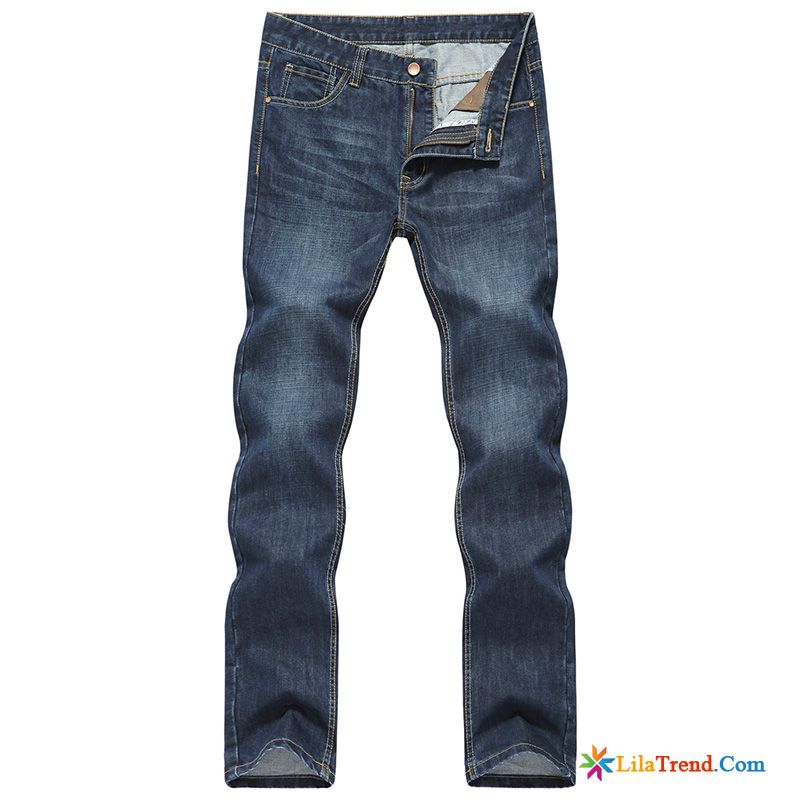 Hose Mit Reißverschluss Am Bein Männer Grau Herren Gerade Schlank Middle Waisted Jeans Billig