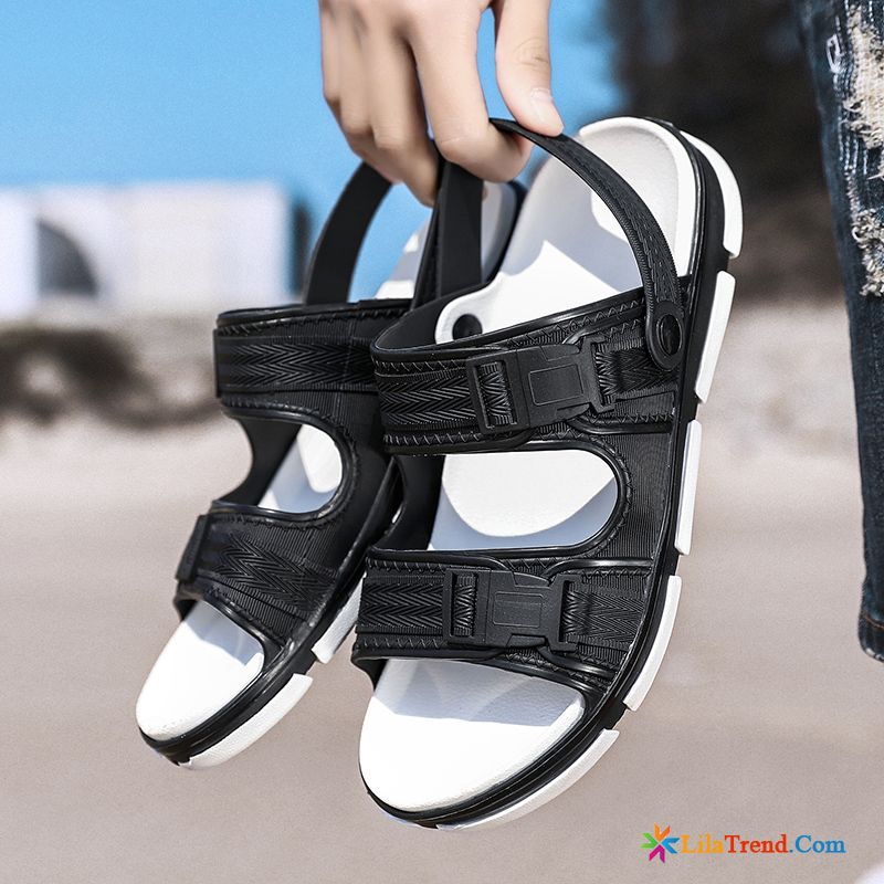 Italienische Herren Sandalen Leder Sandalen Strand Schuhe Blau Hausschuhe Günstig