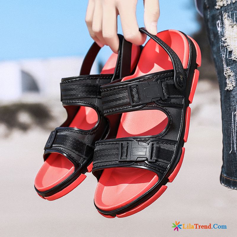 Italienische Herren Sandalen Leder Sandalen Strand Schuhe Blau Hausschuhe Günstig