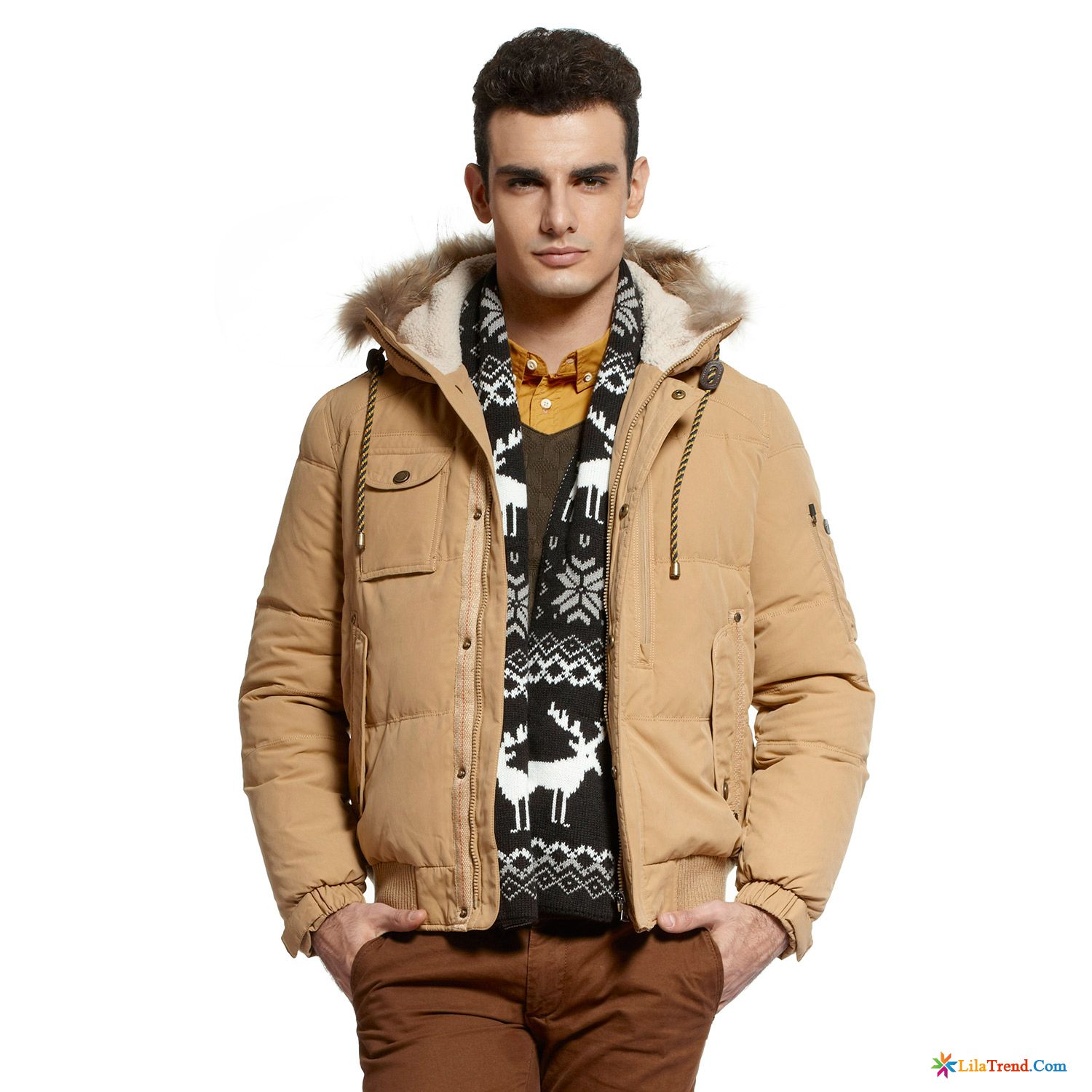 Jacke Herren Winter Hell Winter Mit Kapuze Draussen Mode Herren Günstig